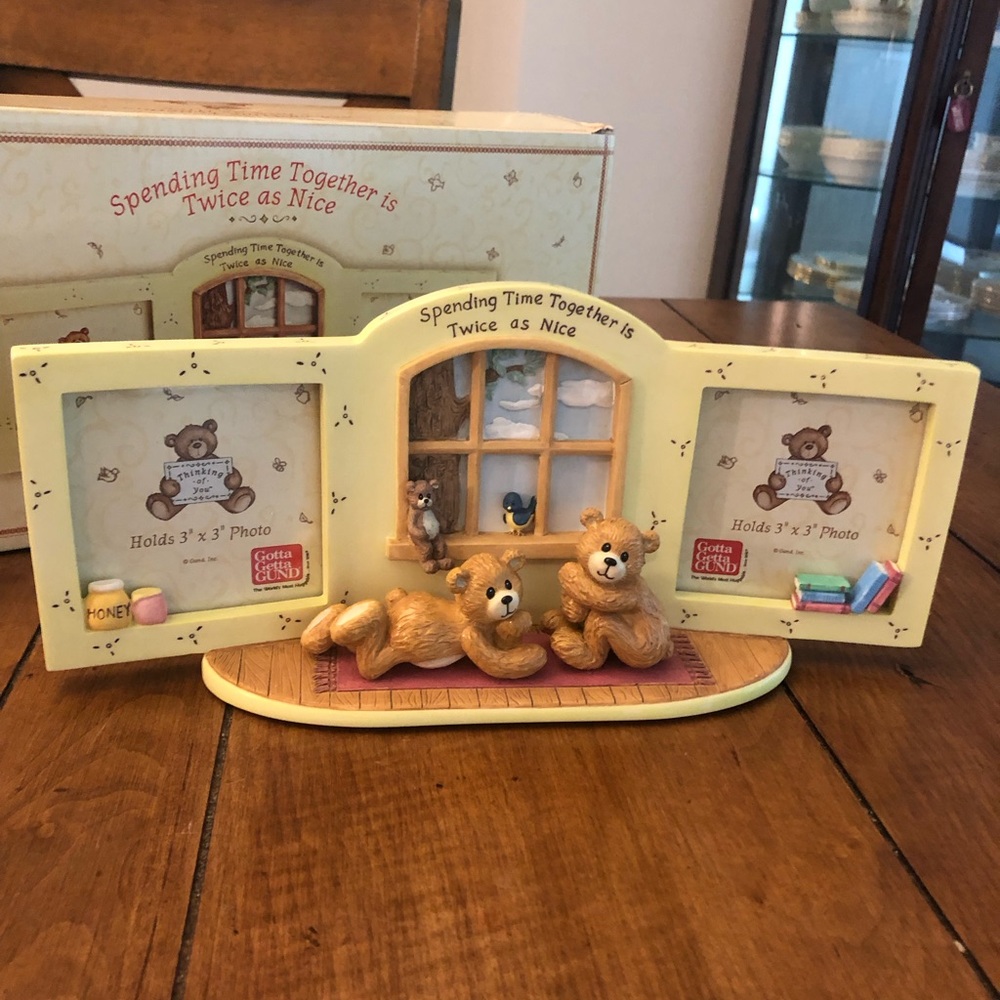 Gund Teddy Bear Two Picture Frame “Spending Time Together is Twice as Nice”